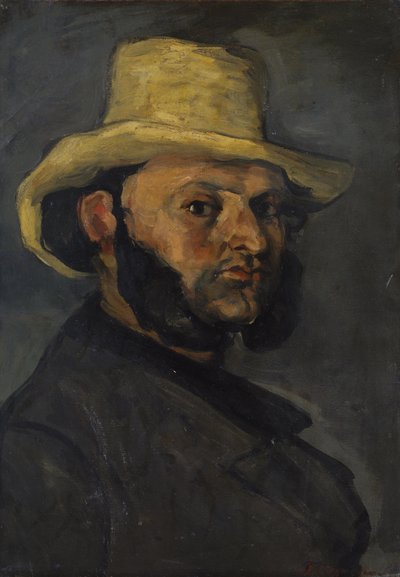 Gustave Boyer (geb. 1840) met een Strohoed door Paul Cézanne